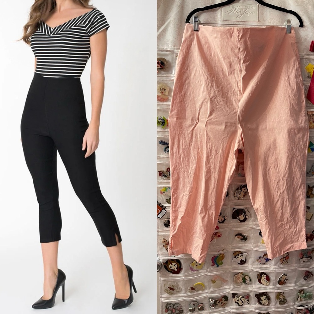 NWOT Unique Vintage pink capri pants